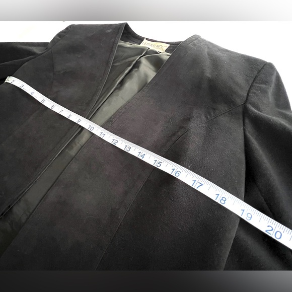 ✨Vintage✨ 70s Count Romi Ultrasuede Black Blazer Union Label Size 6 - Picture 12 of 14